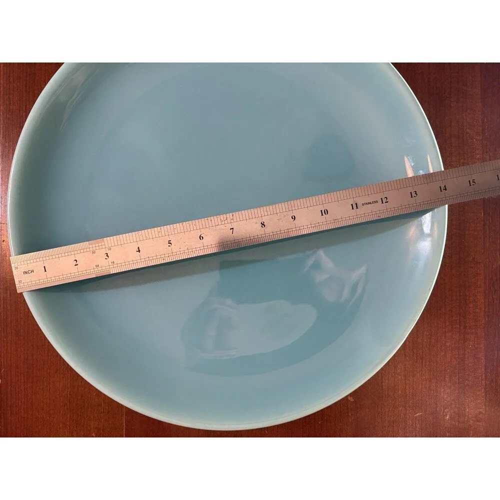 Vtg Franciscan El Patio Turquoise 14” Chop Plate Serving Platter Gladding McBean